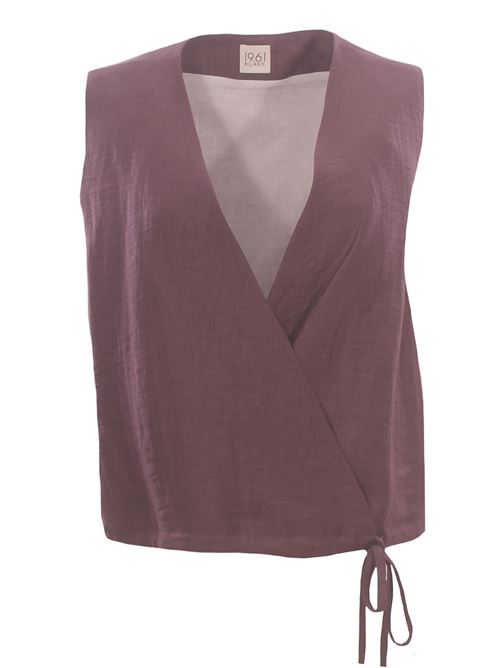 Blusa incrociata in lino garzato 1961 MILANO | BERENICE380